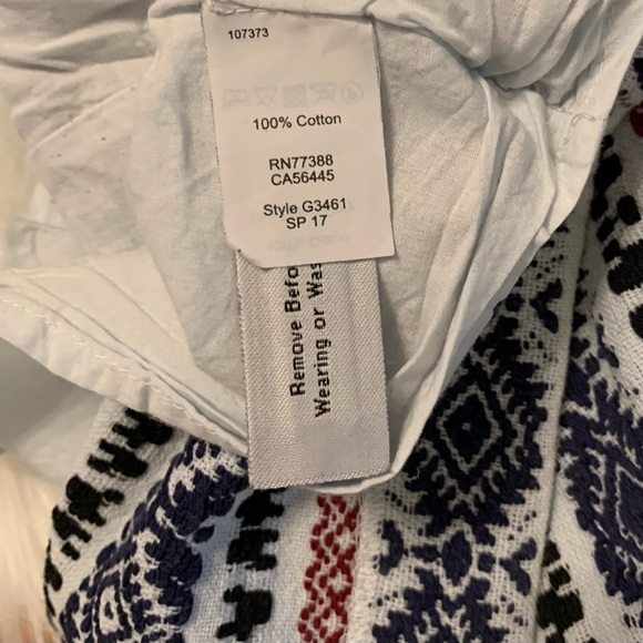 Madewell Embroidered Tapestry Jacquard Gamine Skirt Size 6 Blue Red Off-White - Picture 9 of 11